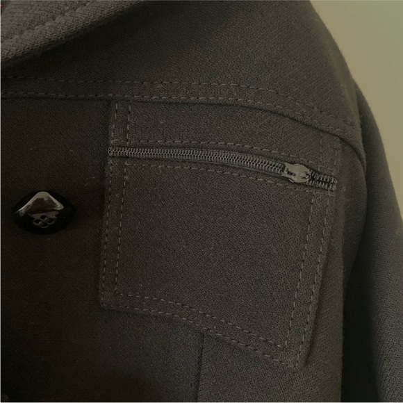 GUCCI black wool jacket large logo belt button down cuff long coat Luxury NWT - Picture 8 of 16